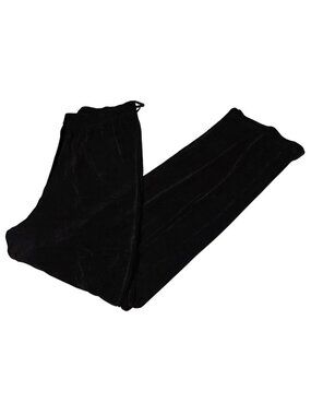 Vonda Ds Black Velvet Lounge Pants Size XXL Wide Leg Y2K Elastic Waist USA Made